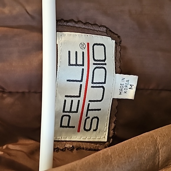 Leather coat, VINTAGE! Long leather coat. Brown. Pelle Studio. - Picture 2 of 10